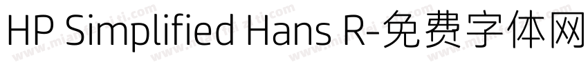 HP Simplified Hans R字体转换